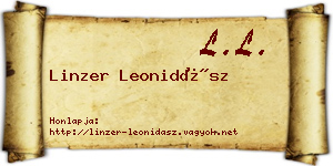 Linzer Leonidász névjegykártya